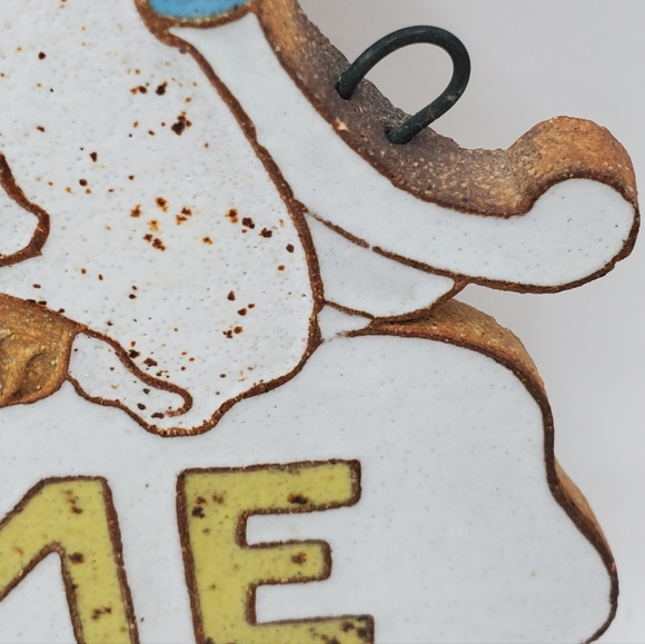 ST. ANDREW'S ABBEY Angels WELCOME Sign CERAMIC Art Sign 6"H X 10 3/8"L Plaque - Picture 5 of 10